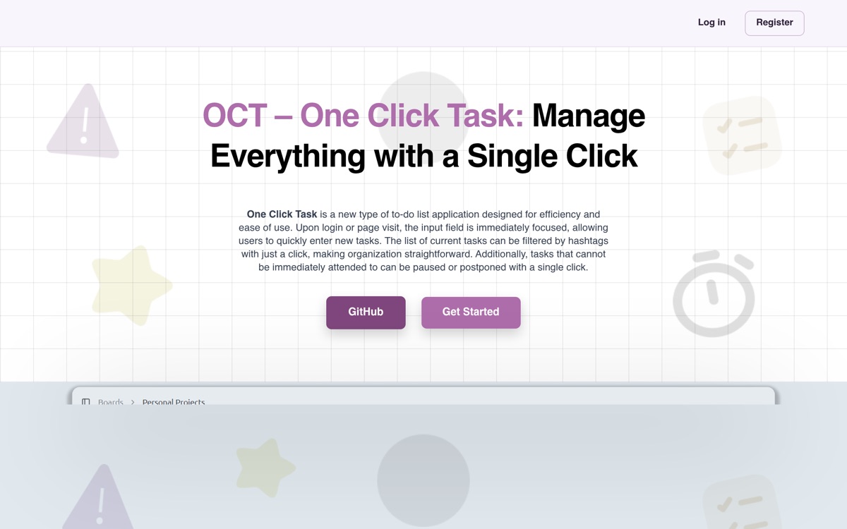 oneclicktask – Vorschau